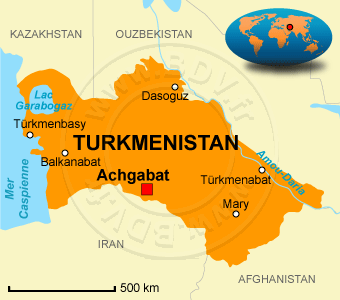 Carte du Turkménistan