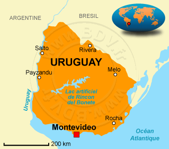 Carte de l'Uruguay