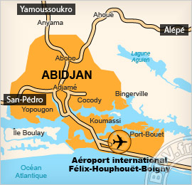 Plan de l'aéroport de Abidjan