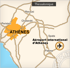Plan de l'aéroport de Athenes