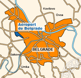 Plan de lAéroport Nikola Tesla de Belgrade