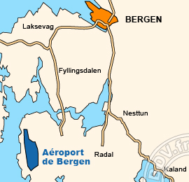 Plan de lAéroport Bergen Flesland