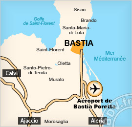 Plan de l'aéroport de Bastia