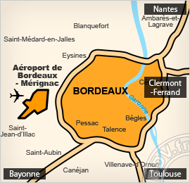 Plan de l'aéroport de Bordeaux