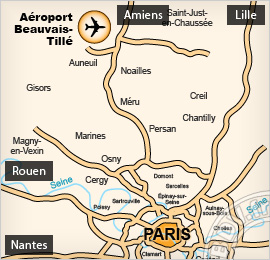 Plan de l'aéroport de Beauvais