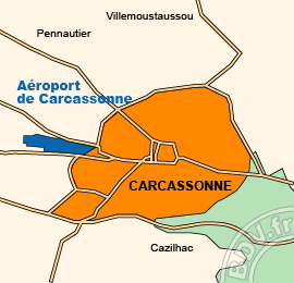 Plan de lAéroport de Carcassonne en Pays Cathare