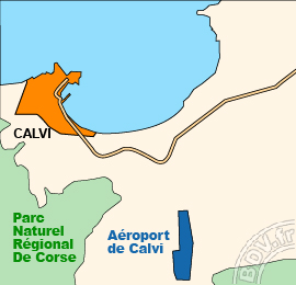 Plan de lAéroport de Calvi - Sainte Catherine
