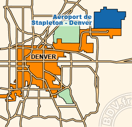 Plan de lAéroport de Stapleton - Denver