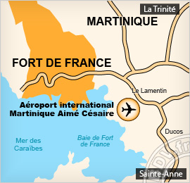 Plan de l'aéroport de Fort-de-France