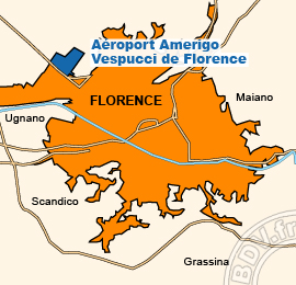 Plan de lAéroport Amerigo Vespucci de Florence