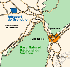 Plan de lAéroport de Grenoble - Isère