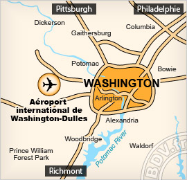 Plan de lAéroport Dulles - Washington
