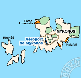 Plan de lAéroport de Mykonos
