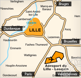 Plan de lAéroport de Lille - Lesquin