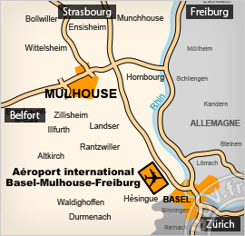 Plan de l'aéroport de Mulhouse