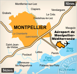 Plan de l'Aéroport de Montpellier Frejorgues