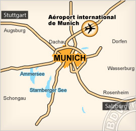 Plan de lAéroport F.J.Strauss - Munich