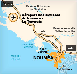 Plan de l'aéroport de Nouméa