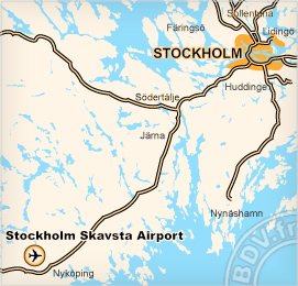 Plan de lAéroport de Stockholm - Skavsta