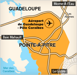 Plan de l'aéroport de Pointe-à-Pitre