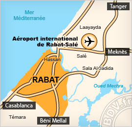 Plan de l'aéroport de Rabat
