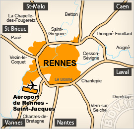 Plan de l'Aéroport Rennes Saint-Jacques