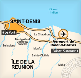Plan de l'aéroport de Saint-Denis de la Réunion