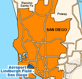 Plan de lAéroport Lindbergh Field - San Diego