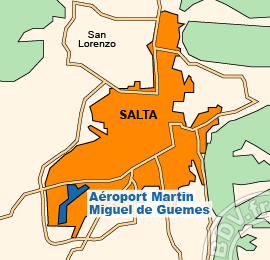 Plan de lAéroport Martin Miguel de Guemes