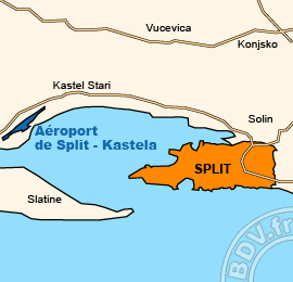 Plan de lAéroport de Split - Kastela