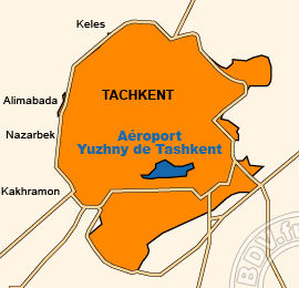 Plan de lAéroport Yuzhny de Tashkent