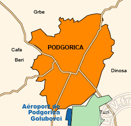 Plan de lAéroport de Podgorica - Golubovci