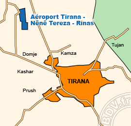 Plan de lAéroport Tirana - Nënë Tereza - Rinas