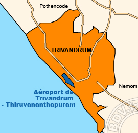 Plan de lAéroport de Trivandrum - Thiruvananthapuram