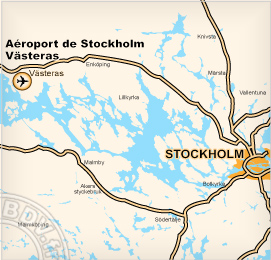 Plan de lAéroport de Stockholm - Vasteras