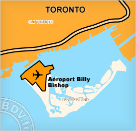 Plan de l'Aéroport de Toronto - City Centre