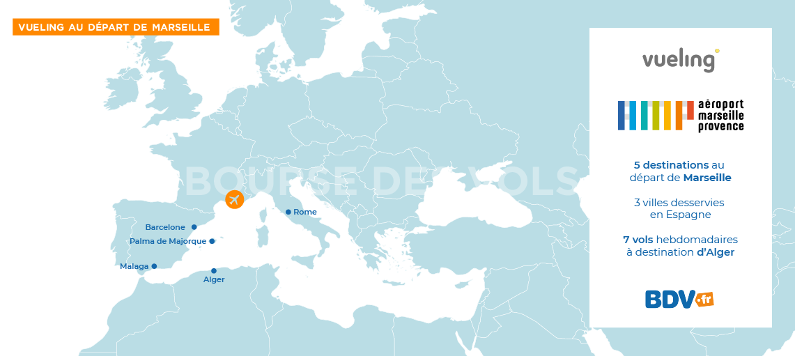 Destinations Vueling-airlines départ Marseille