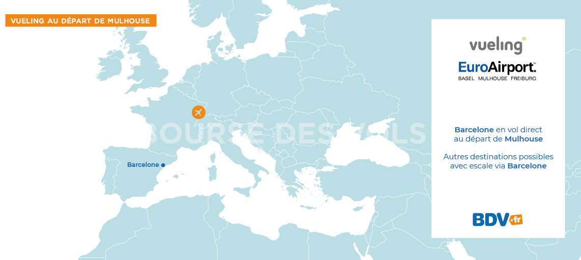 Destinations Vueling-airlines départ Mulhouse