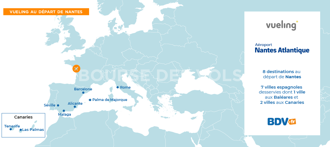 Destinations Vueling-airlines départ Nantes