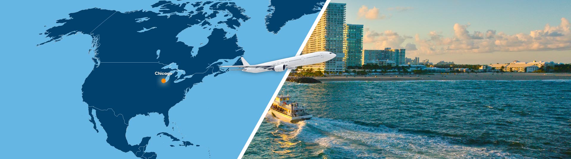 Vol Chicago Fort Lauderdale pas cher : Réserver un billet avion CHI-FLL