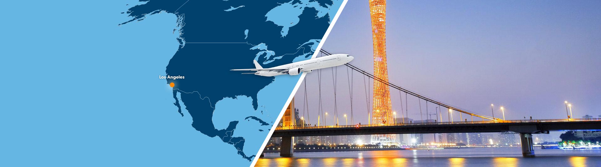 Vol Los Angeles Canton ou Guangzhou